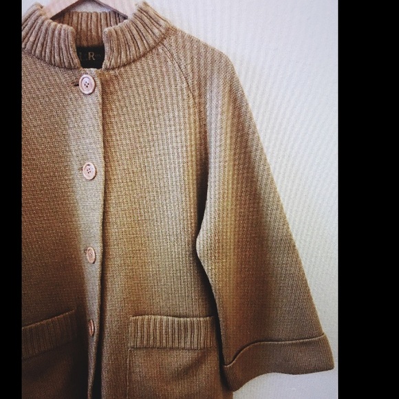 Vintage Leroy Cardigan/ Coat - Camel | 100% Wool - Picture 2 of 3