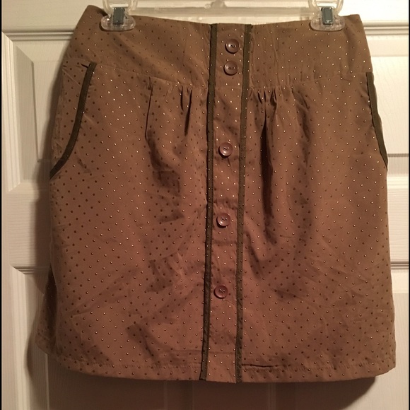 Cute Brown Polka Dot Skirt!