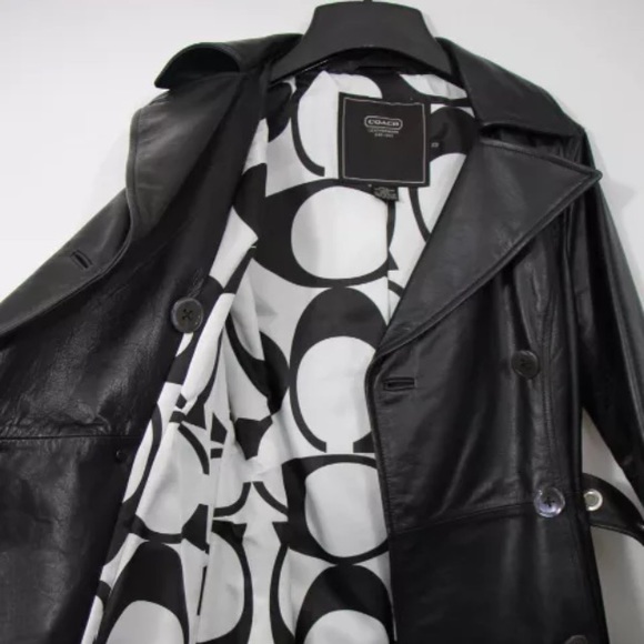 Coach Jackets & Blazers - ❄️Coach ❄️ leather trench coat jacket Authentic