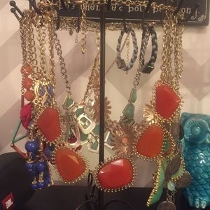 Burnt orange statement necklace