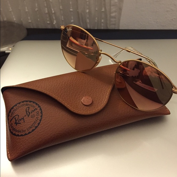Ray Ban Icon Round sunglasses mirrored rose