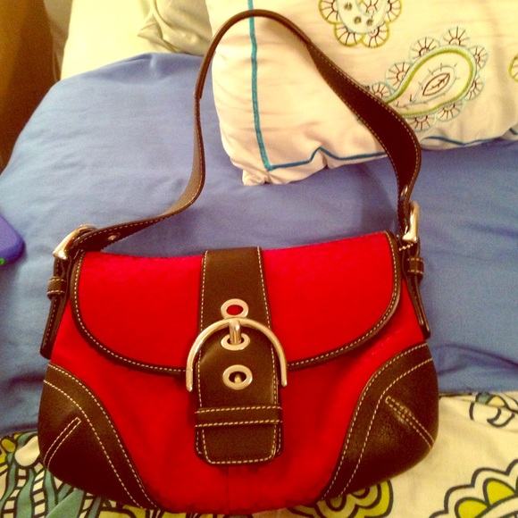 Red Coach Purse - Picture 1 of 3