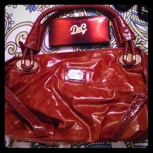 🚫🚫SOLD🚫🚫Huge Brown Leather Bag D&G with wallet