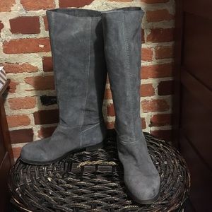 Grey, Suede Boots
