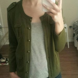 NY&C olive cardigan