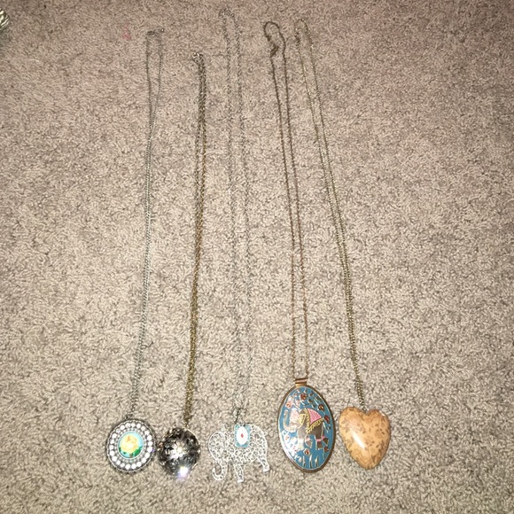5 long necklaces