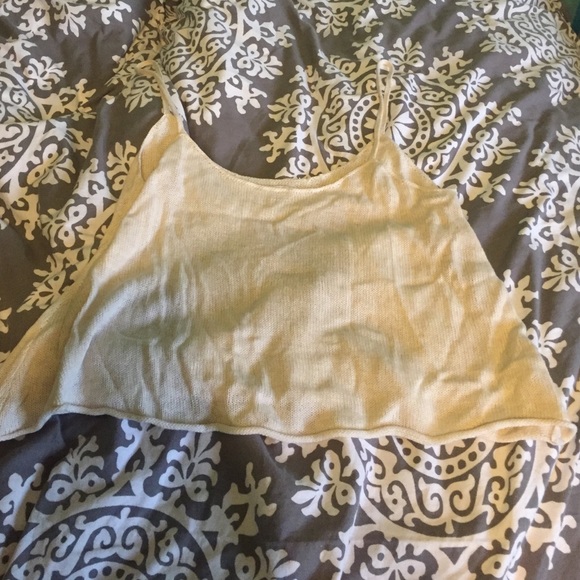 NWT AEO knit cream flowy tank