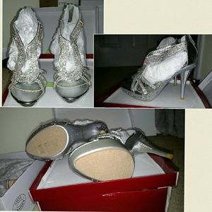 Brand New Silver Sequin Shoes