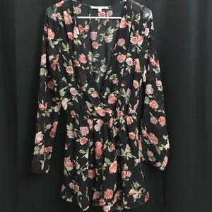 Cute chiffon flower romper