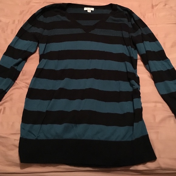 Dark blue and black striped sweater