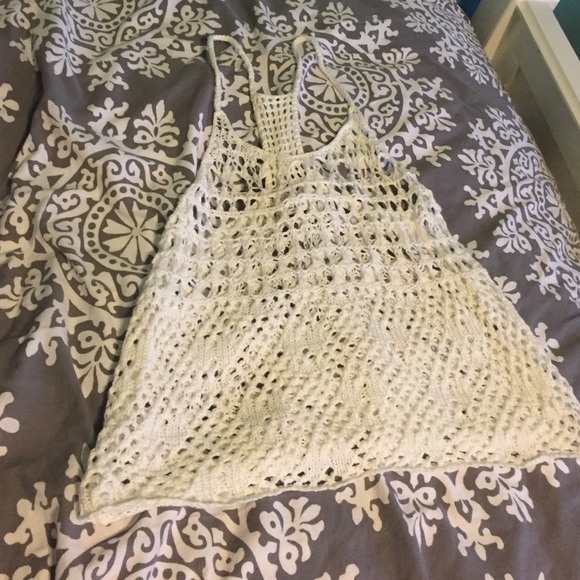 NWT A&F crochet racer back tank