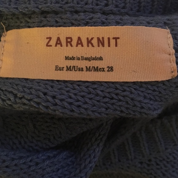 Super cute blue Zara knit sweater - Picture 3 of 3