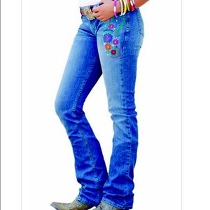 1HR Sale Nwt western floral jeans sz 12