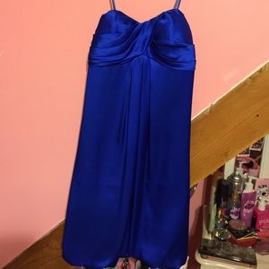 Royal Blue Caché strapless Semi Formal dress