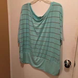 Mint striped top