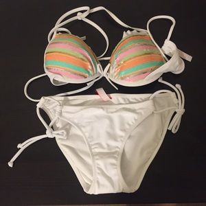 NWOT Victoria's Secret Sequined Push-up Swimsuit