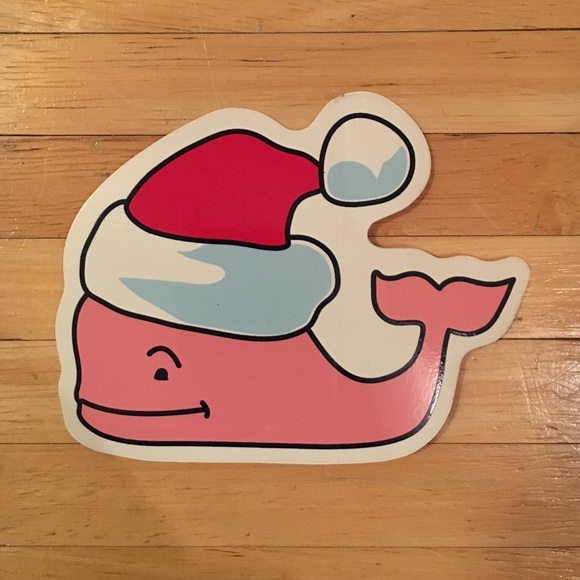 Vineyard Vines Sticker (Santa whale)