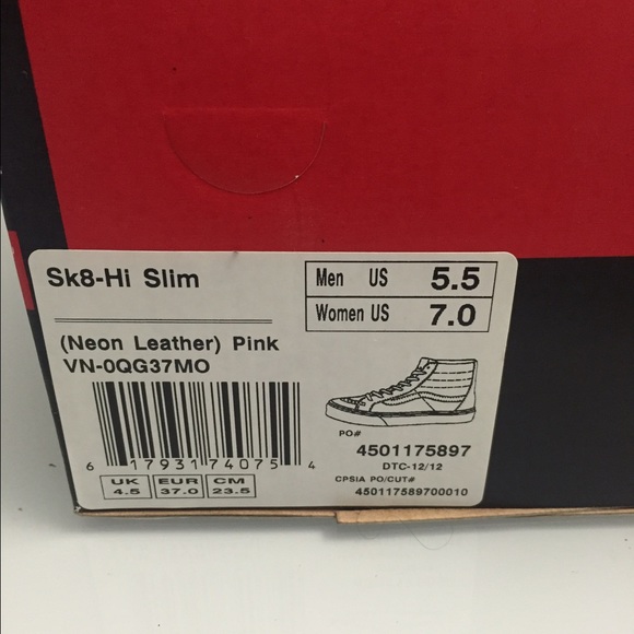 leather hot pink sk8 hi vans - Picture 4 of 4