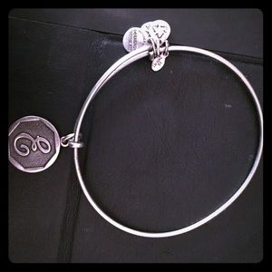 Initial E charm bangle