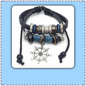 Leather & Rope Adjustable Bracelet ⚓️