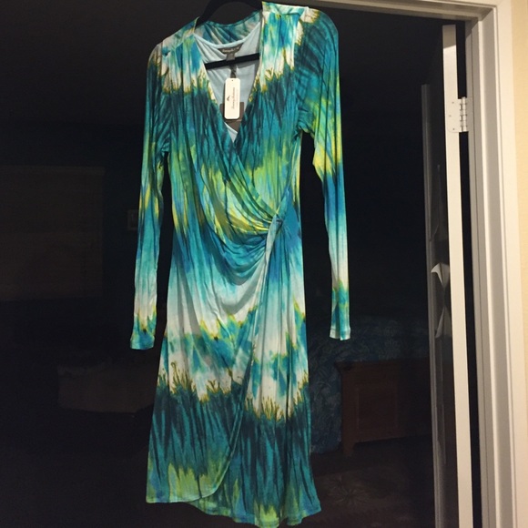 NWT Tommy Bahama tie dye wrap dress