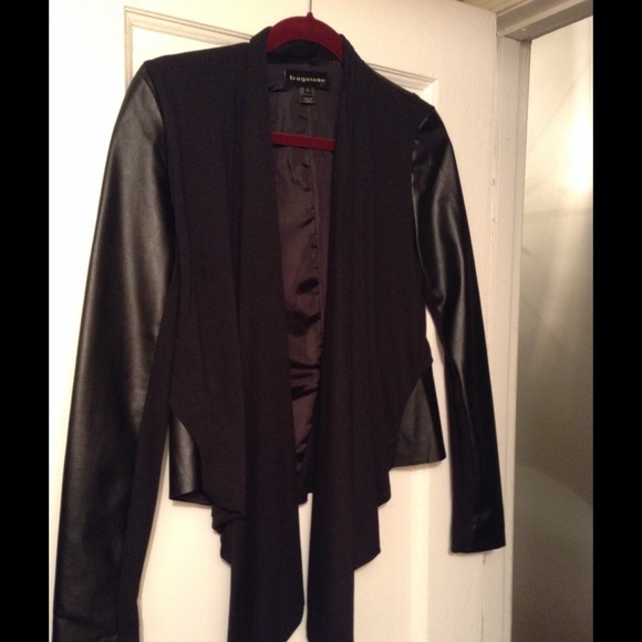 Faux Leather Blazer