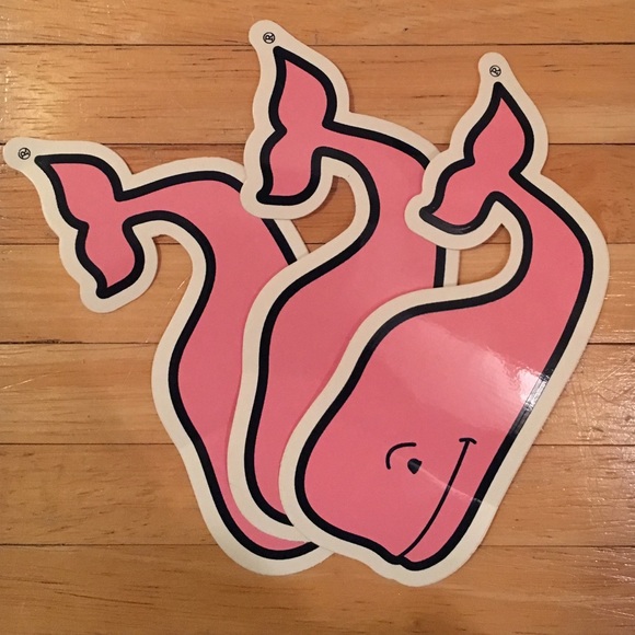 Vineyard Vines Stickers (3 classic pink whales)