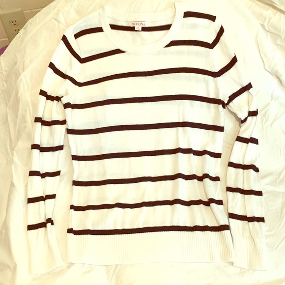 Black and white striped sweater