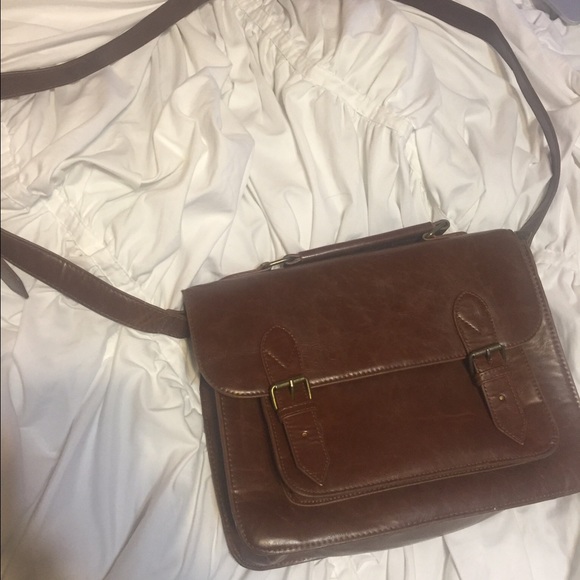 BDG Faux Leather Messenger Bag