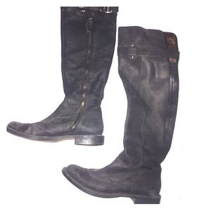 DKNYC Black Tall Boot in Suede