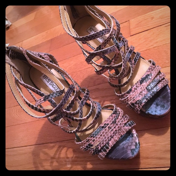 Kitson Kelsi Dagger snakeskin heels