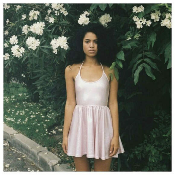 *Sold* AA Shiny Skater Dress - Picture 2 of 4