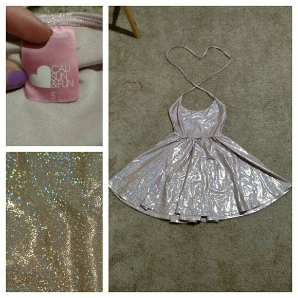 *Sold* AA Shiny Skater Dress - Picture 4 of 4