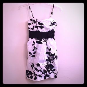 Black and white floral dress