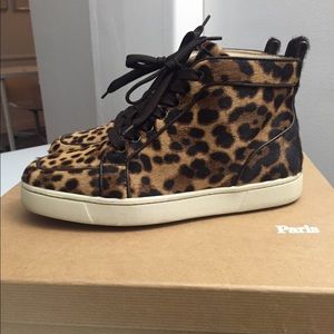 Leopard Louboutin sneakers