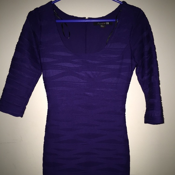 Purple body con dress