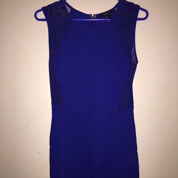 Blue body con dress
