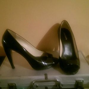 Prada platform peeptoe pumps