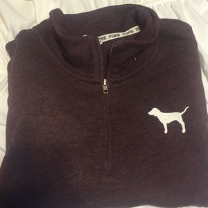 PINK High Neck Zip-Up in Purple