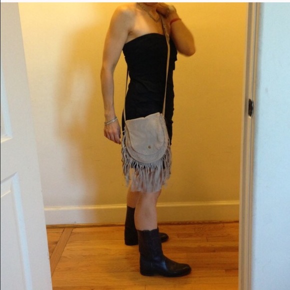 Suede taupe purse - Picture 3 of 3