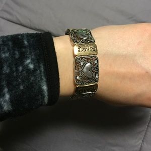 Love faith hope silver and gold bracelet.