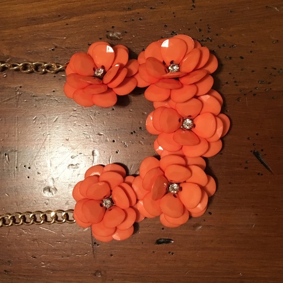 Coral flower necklace.