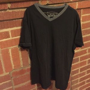 Men's Black V-Neck Tee
