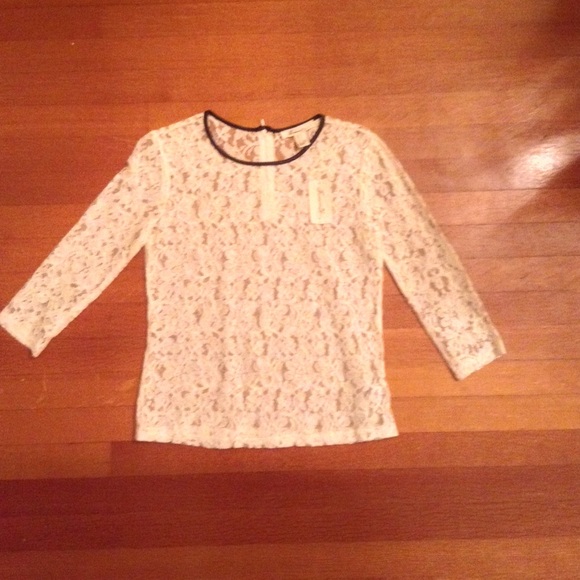 Cream lace top