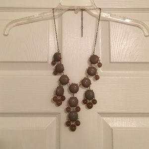 Gray JCrew-style necklace.