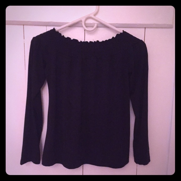 Black off the shoulder blouse