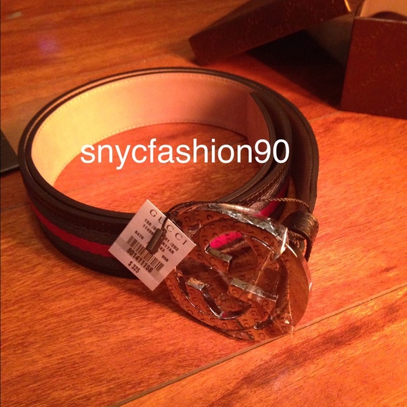 Authentic Gucci Web Belt with interlocking G.