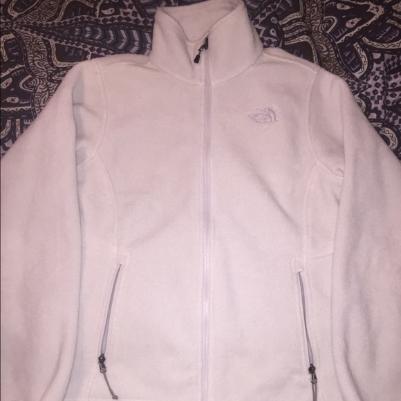 White North Face Fleece Zip Up - Picture 1 of 4