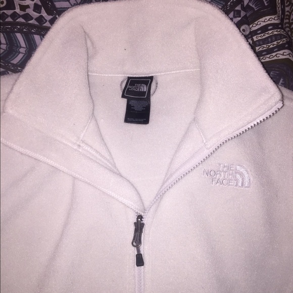 White North Face Fleece Zip Up - Picture 2 of 4