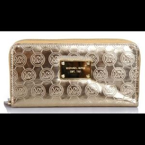 👑 MICHAEL KORS Gold Wallet 👑
